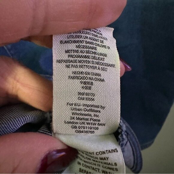 Free People Dynomite Denim Dress Small Western Boho Retro 70s - Picture 12 of 13